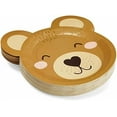 thumbnail image 5 of Teddy Bear Paper Plates - 48 Pack - 11-Inch Brown Bear Shape - Disposable & Sturdy Birthday Party Plates for Baby Shower & Celebrations$$Home Decor, Kitchen, & Other, 5 of 5