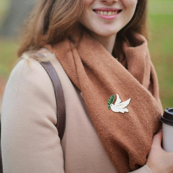 ELAYARD Retro Peace Dove Brooch Pin Assorted Color 1Pack