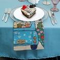 thumbnail image 4 of WYYP Bunny Polyester Dinner Napkin for Dining Table Kitchen Daily Party Housewarming Farmhouse Decor Home Decor 6 PCS, 4 of 7