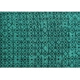 thumbnail image 1 of Ahgly Company Indoor Rectangle Oriental Turquoise Blue Modern Area Rugs, 2' x 5', 1 of 4
