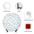 thumbnail image 4 of Honeii Cute Shark Print Elegant Bone China Decorative Plate, Porcelain Plate,Art Crafts,Ceramic Ornaments for Home Office Wall Decor-7in, 4 of 6