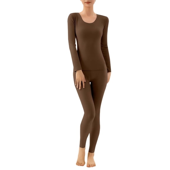 Fengactive Women's Thermal Underwear Set Long Johns Base Layer Pajama Set Top Bottom Winter Pajamas Sets