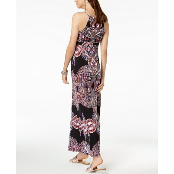 INC International Concepts Womens Printed Keyhole Maxi Dress Size S