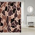 thumbnail image 2 of Manfei Farmhouse Camo Shower Curtain 72Wx84L, Vintage Ice Hockey Bathroom Shower Curtain, Burly Wood, 2 of 5