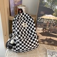 thumbnail image 2 of Women's new fashion checkered backpack casual school bag, 2 of 8