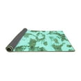 thumbnail image 2 of Ahgly Company Indoor Rectangle Oriental Turquoise Blue Modern Area Rugs, 2' x 4', 2 of 4