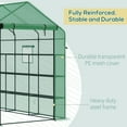 thumbnail image 5 of Outsunny Portable 6' x 4' x 7' Walk-In Greenhouse with Zipper Door and Shelf, Green, 5 of 9