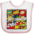 thumbnail image 3 of Inktastic My Grandma Loves Me Superhero Boys or Girls Baby Bib, 3 of 4