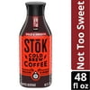 SToK Black, Sweetened, Dark Roast Not Too Sweet Arabica-Based Blend Cold Brew Coffee, 48 fl oz Bottle