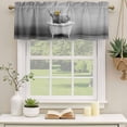 thumbnail image 2 of 2 Pack Valances for Window, Funny Yak Short Curtains for Kitchen Bedroom Living Room, Cute Art Vintage Lovely Animals on Bathtub Rod Pocket Small Window Treatment Valance Drapes 54 x 18 Inch, 2 of 8