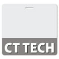 thumbnail image 1 of CT TECH Heavy Duty Horizontal Gray (100 pack) - Spill & Tear Proof Cards - 2 Sided USA Printed Quick Role Identifier ID Tag Backer by BadgeZoo, 1 of 2