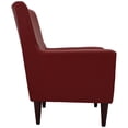 thumbnail image 3 of Pemberly Row Traditional Faux Leather Arm Chair in Red Finish, 3 of 4