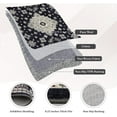 thumbnail image 5 of GAOMON Machine Washable 5x7 Area Rug Non Slip Non Shedding Rug Vintage Oriental Low Pile Rugs Floral Foldable Indoor Carpet for Bedroom Living Room Kids Room Decor, Black, 5 of 8