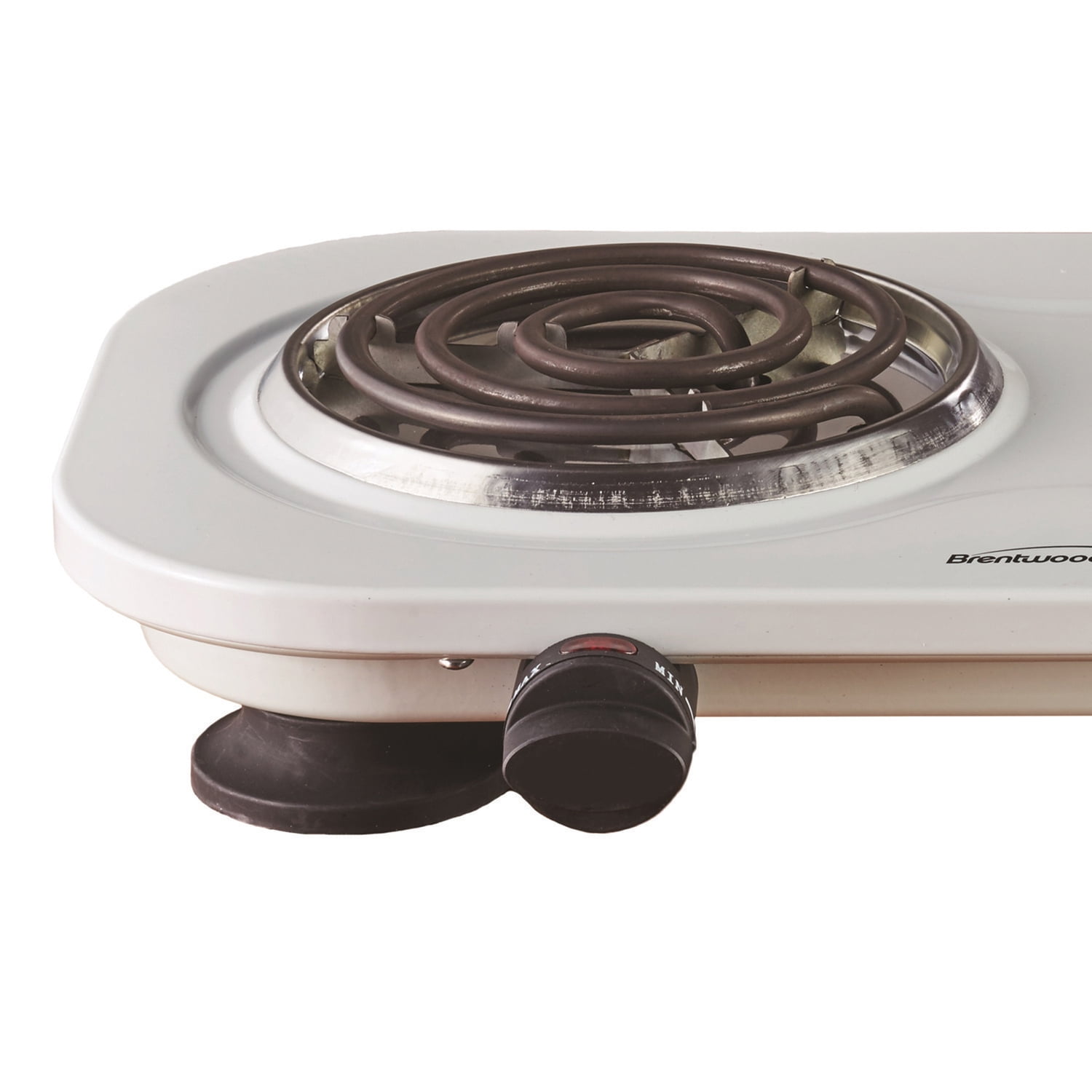 Brentwood 19" 2-Coil White, Electric Burner