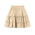 thumbnail image 5 of ZToonmas Girls Tiered Ruffle Mini Skirt Elastic Waist Drawstring A-Line Skirt Casual Summer Skirt for Kids and Teens 4-15 Years, 5 of 7