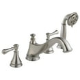 thumbnail image 6 of Delta Cassidy Roman Tub Trim with Hand Shower - Low Arc Spout - Less Handles, Stainless, 6 of 7