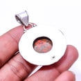 thumbnail image 2 of Seam Agate -Morocco Fine Art 925 Silver Plated Pendant 1.95", Seam Agate Pendant P_8015_312_46, 2 of 2