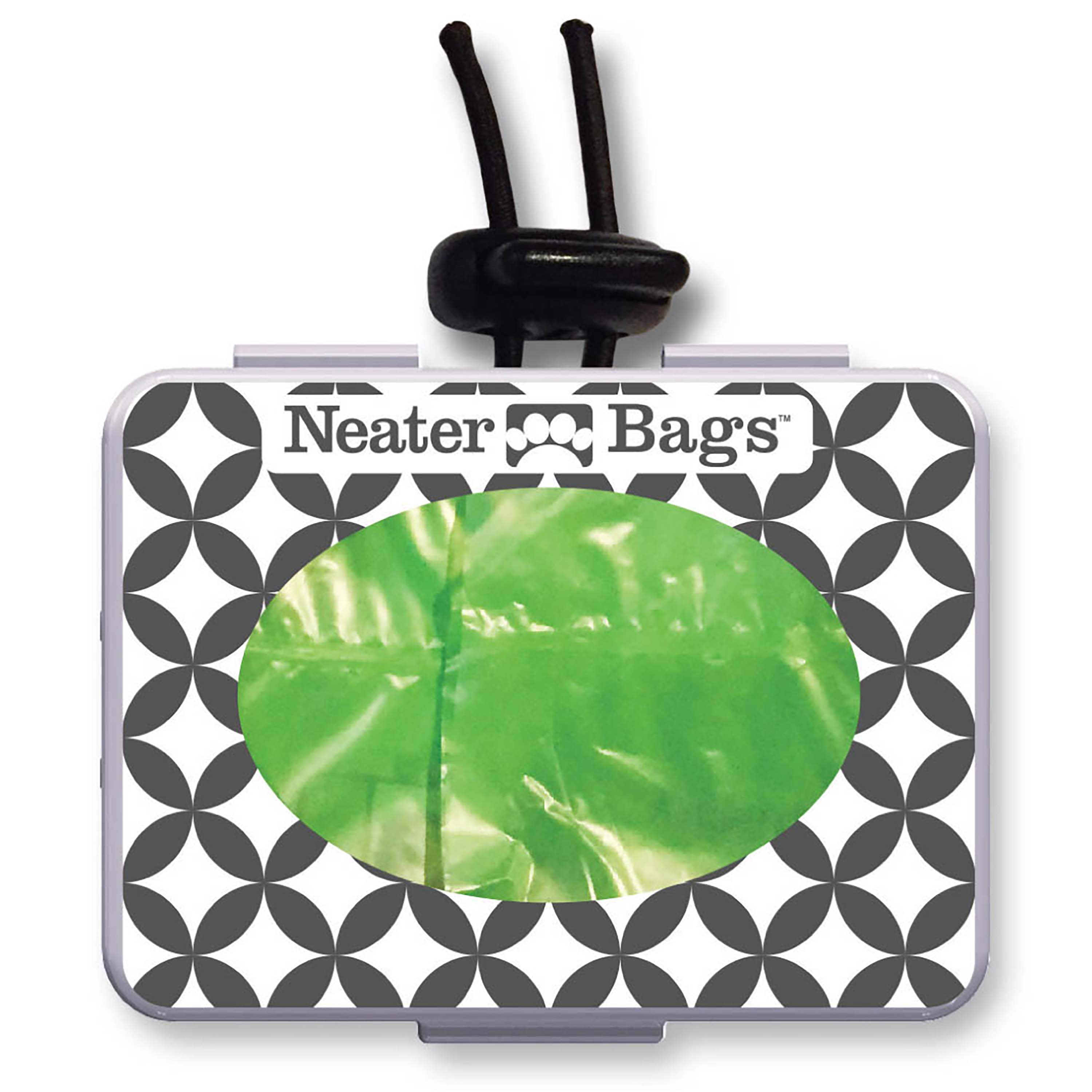 Neater Bags Dog Poop Waste Bags - Dispense Like Tissues with Easy-Tie Handles (210 Bags, Black Diamond)