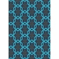 thumbnail image 1 of Ahgly Company Machine Washable Indoor Rectangle Transitional Deep-Sea Blue Area Rugs, 2' x 3', 1 of 7