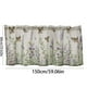 thumbnail image 3 of Decoración del hogar, decoración de habitaciones, decoración de paredes. Cortinas cortas con estampado floral y mariposas para ventanales de dormitorio y cocina. Cortinas cortas color café con estampa, 3 of 8