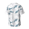 thumbnail image 2 of Vsdgher Party Shark Cute Print Men's Wrinkle Free Untucked Cuban Shirt Business Casual Button Down Shirts Short Sleeve Shirt, 2 of 7