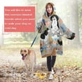 thumbnail image 4 of Cavalier King Charles Spaniel Dog and Flower Wearable Oversized Blanket,Wearable Blanket Hoodie for Adults,Cozy Hooded Blankets with Super Pockets,Super Warm Fuzzy Pullover for Women & Men, 4 of 6