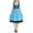 Blue, variant on Costeam Womens Floral Embroidery Short Sleeve Midi Dress No Pocket Adjustable Drawstring Waist A-Line Flowy Mid Length Outfit for Oktoberfest Halloween Party
