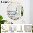 thumbnail image 2 of 18-Inch Pequeño Aluminum Alloy Frame cm de Alturaigh- cm de Profundidadefinition Eco-Friendly cm de Profundidadorado Redondo Mirror para Bathroom (Over Sink) Entryway y Vanity, 2 of 5