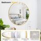 thumbnail image 2 of 18-pulgada small aluminum alloy frame high-definition eco-friendly gold round mirror para bathroom (over sink) entrada y vanity, 2 of 5