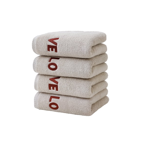 Toallas para Baño Set de Toallas de Baño, Algodón Grueso Blando Absorbente Set de Toallas, 4 Toallas de Regalo para Lavar la Cara Del Hogar Set de Toallas de Baño