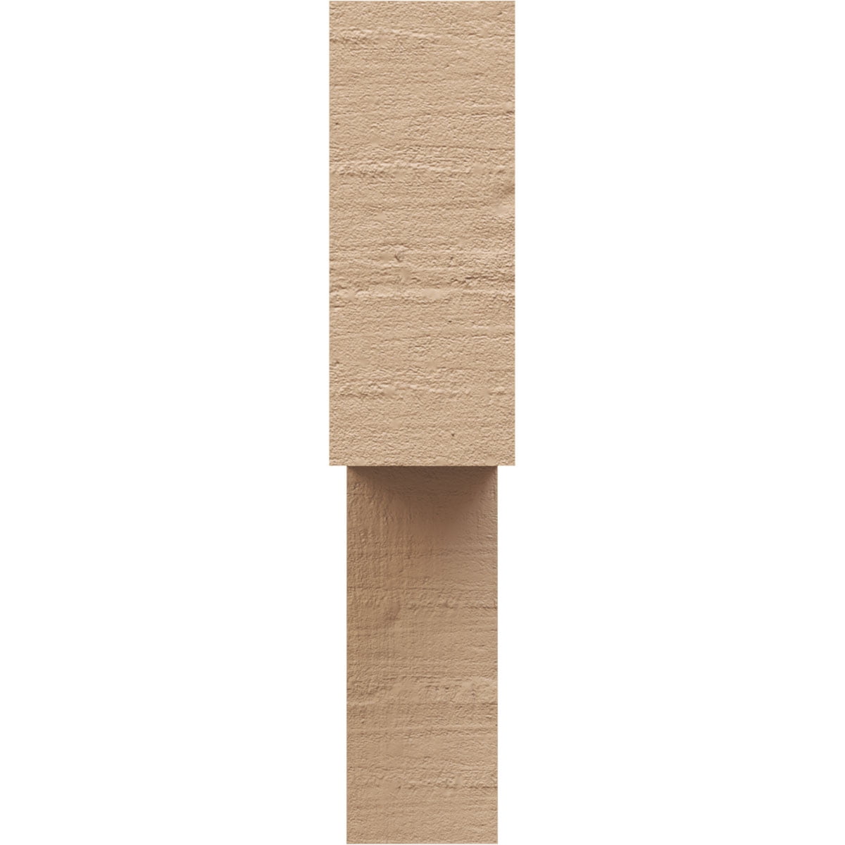 2"W x 10"D x 10"H Thin Chapel Hill Rough Cedar Woodgrain TimberThane Corbel, Primed Tan