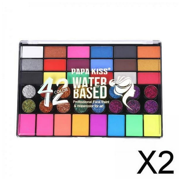 paleta de pintura facial,Pintura facial Paleta de maquillaje profesional para niños,Paleta de pintura facial y corporal activada con agua,Pintura corporal a base de agua para adultos,Paleta de