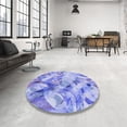 thumbnail image 4 of Ahgly Company Tapis d'Intérieur Lavables en Machine Pastel Bleu Transitionnel, 7' Carré, 4 of 7