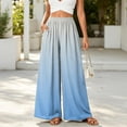 thumbnail image 2 of Women's Ombre Gradient Palazzo Pants, High Waisted Wide Leg Long Trousers with Pockets, Casual Summer Beach Flowy Skirt Pants, 2 of 6
