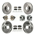 thumbnail image 1 of Transit Auto Front Rear Wheel Hub Bearings Assembly Disc Brake Rotors and Ceramic Pads Kit (10Pc) for Car Kia Soul EV - Left Right Side (Driver Passenger) KBB-117352, 1 of 10
