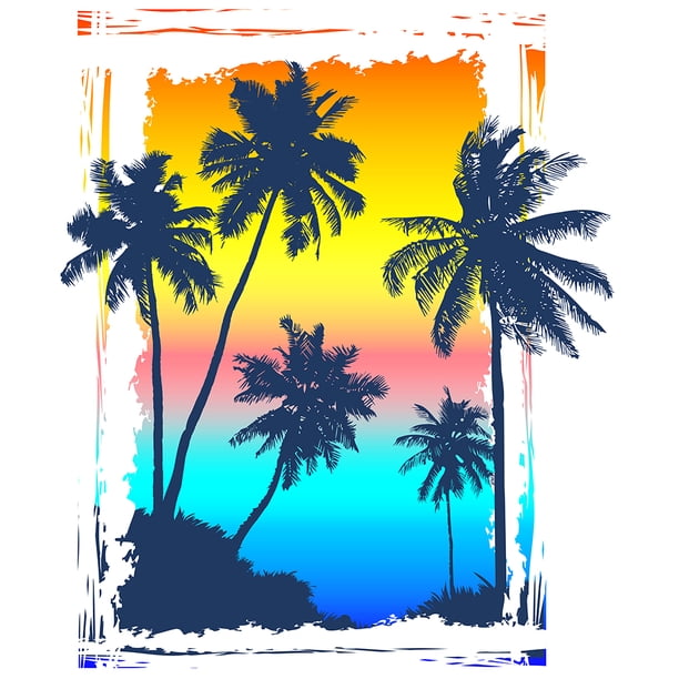 Pintura de diamantes (DE1922) Póster cuadrado de diamantes de imitación DIY Árbol de coco 5D Kit 45x60cm Hugtrwg Para estrenar