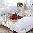 thumbnail image 2 of Durable Soft & Warm Flannel Blanket - Cozy Beige with Intricate Circular Patterns Perfect for Sofa Travel Bed & Chair, 2 of 7