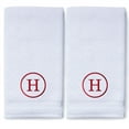 thumbnail image 2 of Monogrammed Hand Towels for Bathroom Kitchen Makeup | Personalized Gift for Wedding-Bridal | Classic Font Custom Luxury Turkish Towel | Spa Collection, Oversized, 16 X 30 Inch, Set of 2, 2 of 3