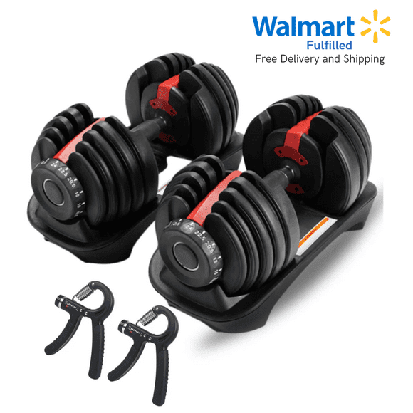 IMFit 5- 52Lbs Adjustable Dumbbells (Quantity: 2 Dumbbell) | Free Hand Grip strengthener | Free Shipping