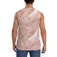 thumbnail image 4 of Uemuo Rose Gold Glitter Splatter Pattern Men's Sleeveless T-Shirt,Muscle Athletic Tank Top, Moisture-wicking Quick-dry Breathable Classic Tee Top for Gym Run Outdoor Sports-3X-Large, 4 of 8