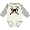 thumbnail image 3 of Inktastic Papa's Little Helper Boys Long Sleeve Baby Bodysuit, 3 of 5