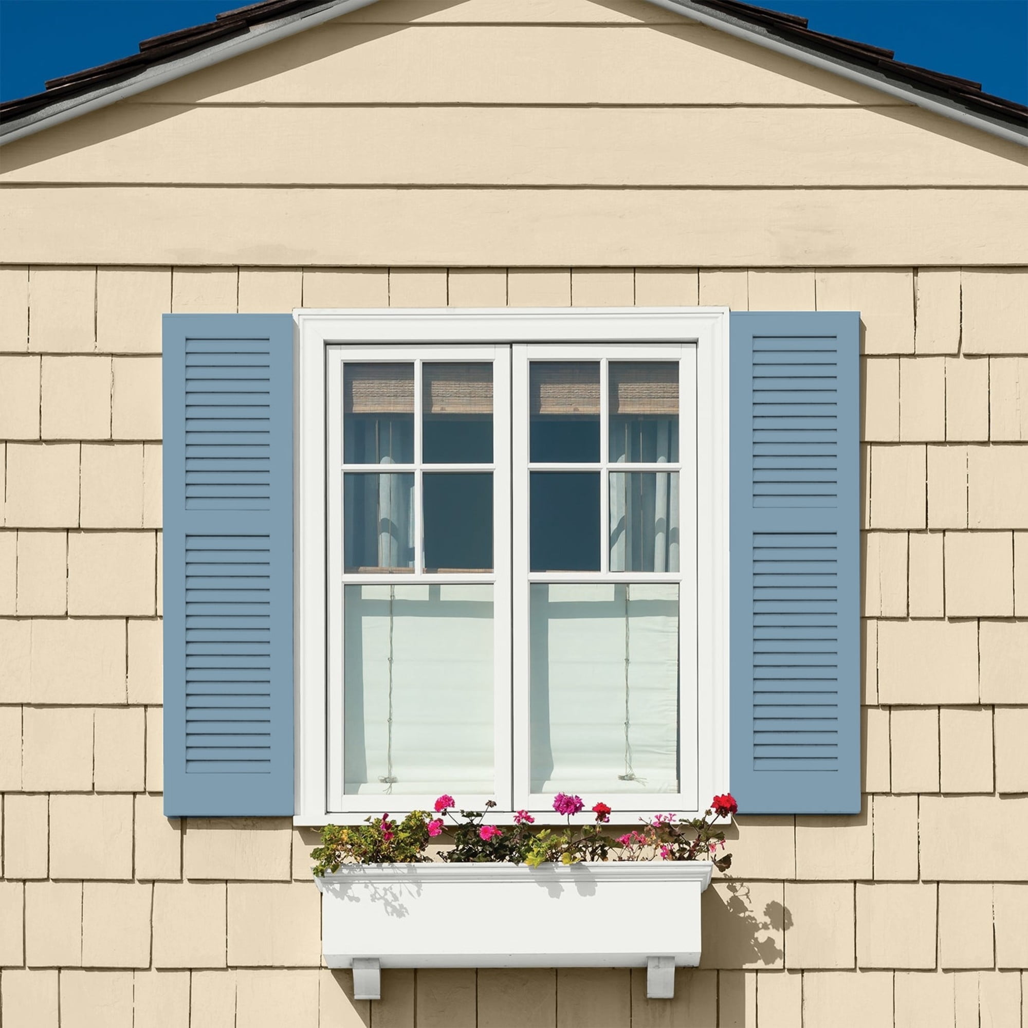 Glidden Fundamentals Americana / Blue, Semi-Gloss Exterior Paint, 5 Gallon