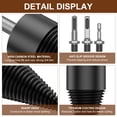 thumbnail image 4 of 1/2Pcs Firewood Log Splitter 32mm 42mm High-Carbon Steel Wood Log Drill Bit with Hex/Round/Square Shank Titanium Coated Sturdy Wood Splitting Screw Cone for Electric Drill Camping, 4 of 10