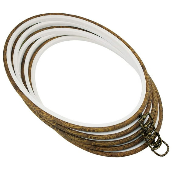 11 Pieds' Cerceau Ovale Brodé pour Point de Croix Guofa 5 Pcs 29Cm Cerceaux en Bois Imité pour Décoration d'Arts Suspendus