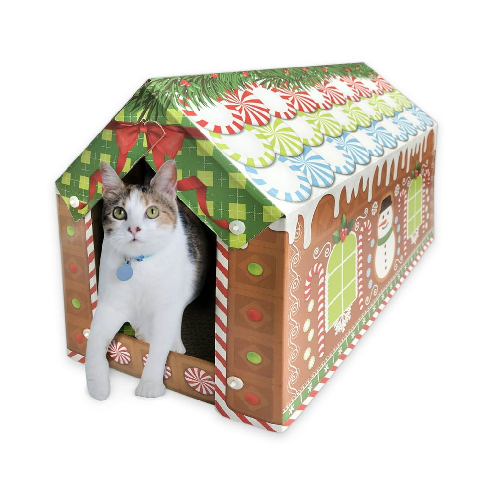 ACC Gingerbread Cat House Scratcher w/ Catnip Included