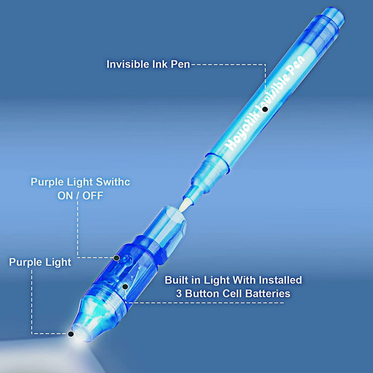 Invisible Ink Pen (12 Pack) Latest Spy Pen + 6 Flexible Bendy