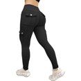thumbnail image 2 of Gymfrog Leggings de levantamiento de glúteos con bolsillos, pantalones cargo de entrenamiento de cintura alta sin costuras para mujer, 2 of 4