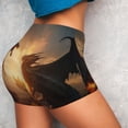 thumbnail image 4 of Uemuo Castle Cool Fire Dragon Pattern Women Workout Impact Shorts Scrunch Butt Lifting Gym Shorts Seamless Booty Biker Shorts-Large, 4 of 8