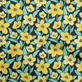 thumbnail image 1 of oneOone Velvet Medium Yellow Fabric Floral Sewing Craft Projects Fabric Prints By Yard 58 Inch Wide, 1 of 4