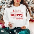 thumbnail image 5 of HOMBOM Womens Christmas Sweatshirt Ultra Soft Fleece Relaxed Fit Merry Print Crewneck Holiday Gift Festive Top, 5 of 8